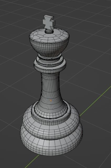 Elegant Chess Board and Pieces Low-poly 3D model_4