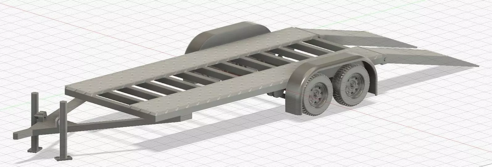Model Car Trailers for 3D Printing 1-25 Scale 3D print model_0
