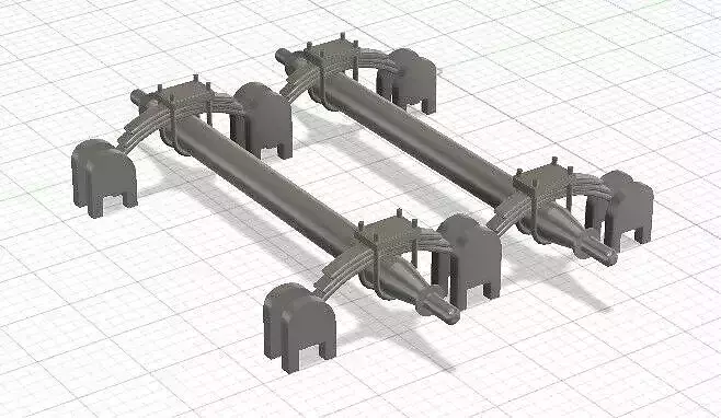 Model Car Trailers for 3D Printing 1-25 Scale 3D print model 6