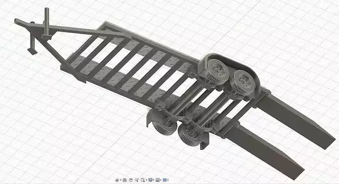 Model Car Trailers for 3D Printing 1-25 Scale 3D print model 2