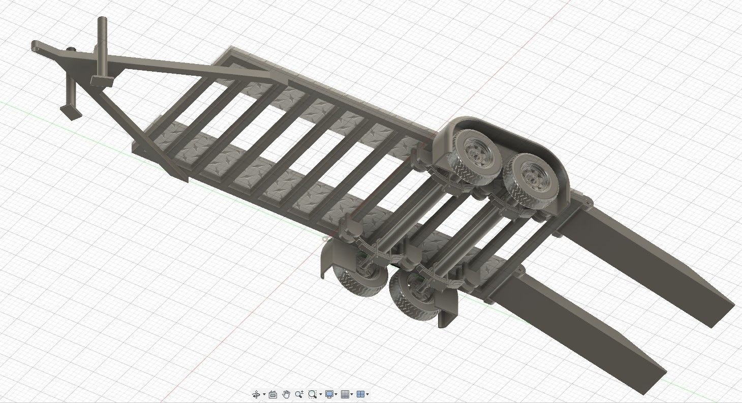 Model Car Trailers for 3D Printing 1-25 Scale 3D print model_1