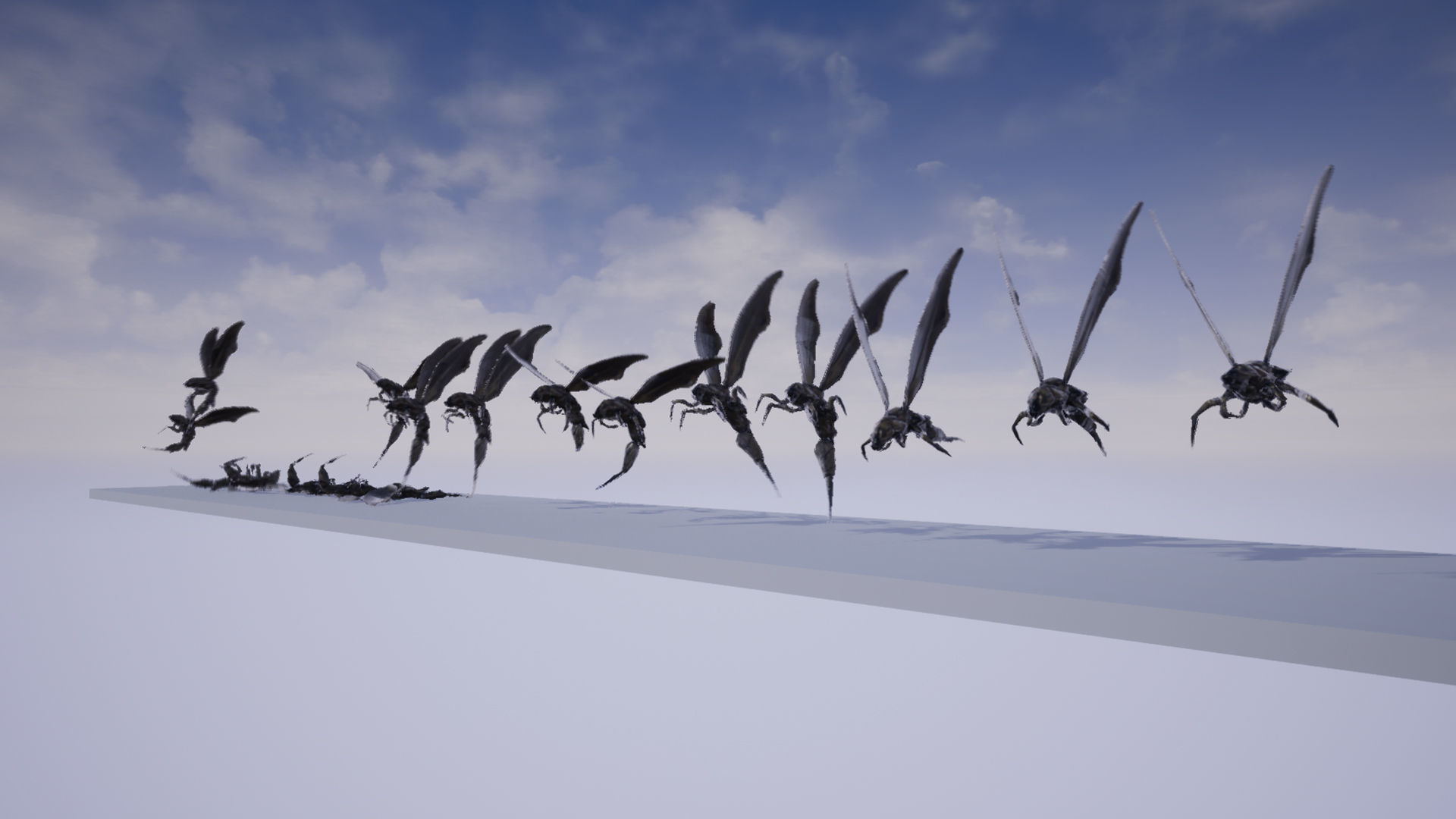 Small Angry Wasp Low-poly 3D model_3