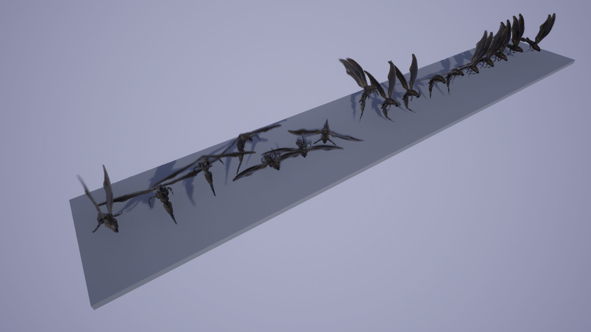 Small Angry Wasp Low-poly 3D model_4