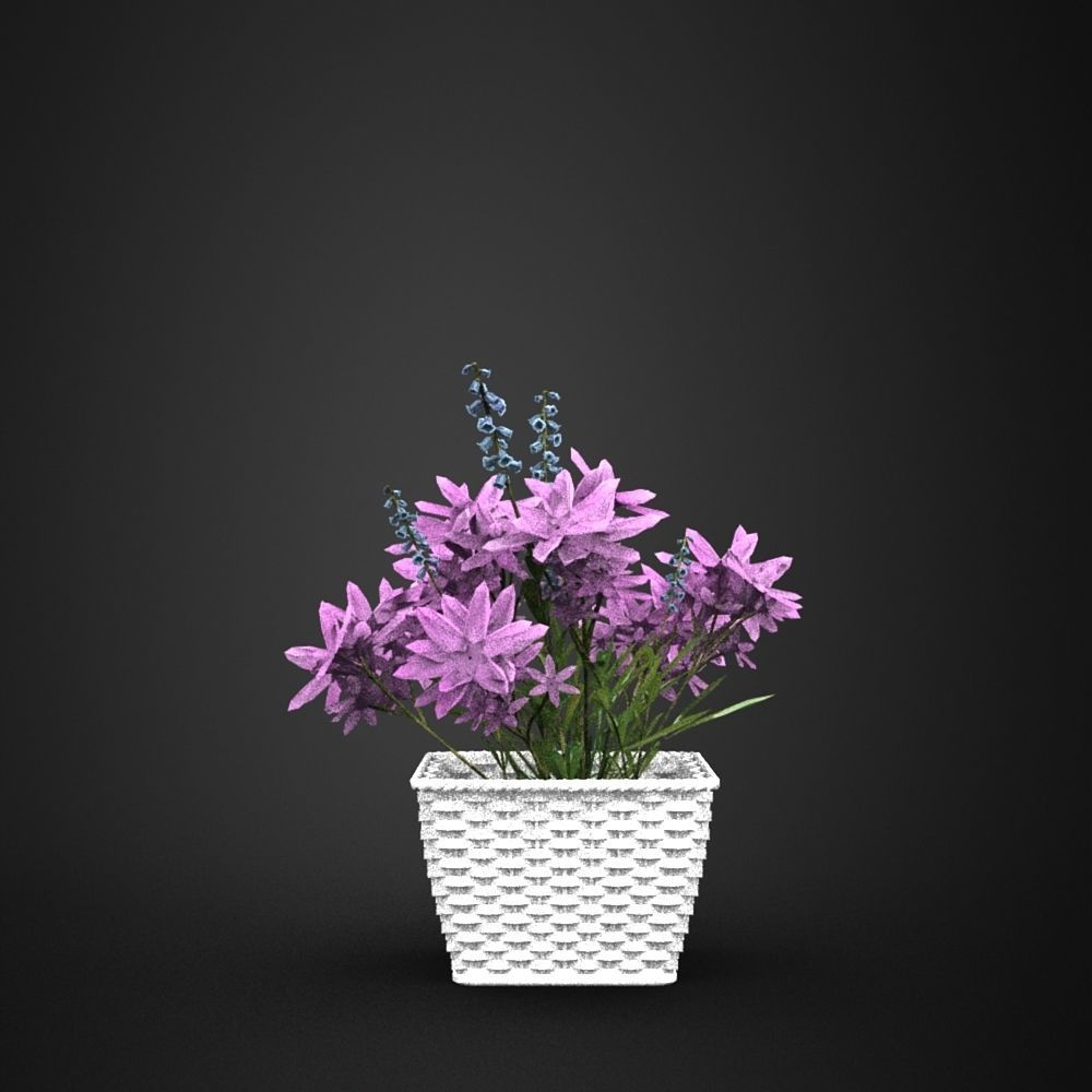 Flower basket model in Lightwave 3D 3D model_2