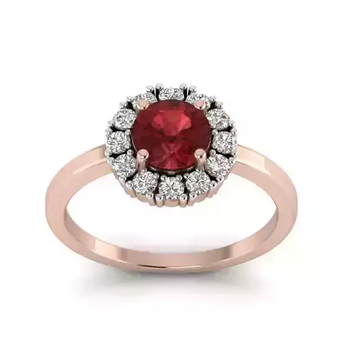 solitaire wedding engagement ring with 3D view