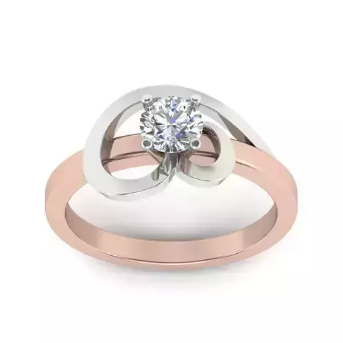 Diamond solitaire wedding engagement ring 3D print model