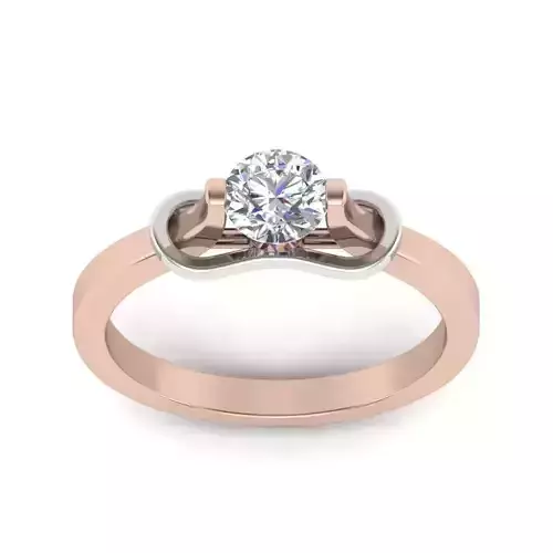 solitaire wedding engagement women ring with 3D view