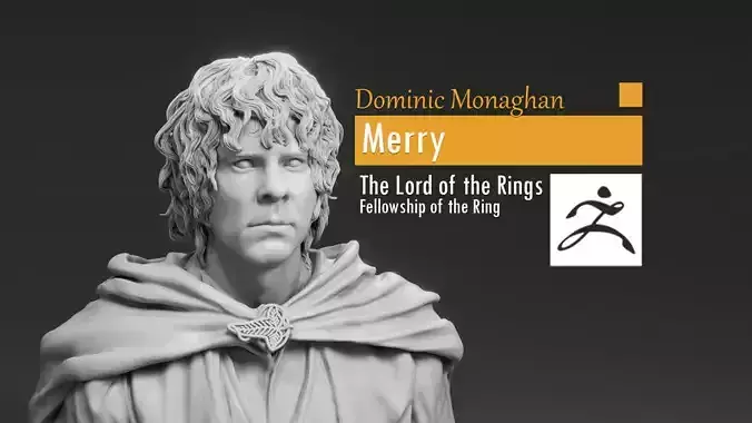 Dominic Monaghan - Merry - The Lord Of The Rings 3D print model