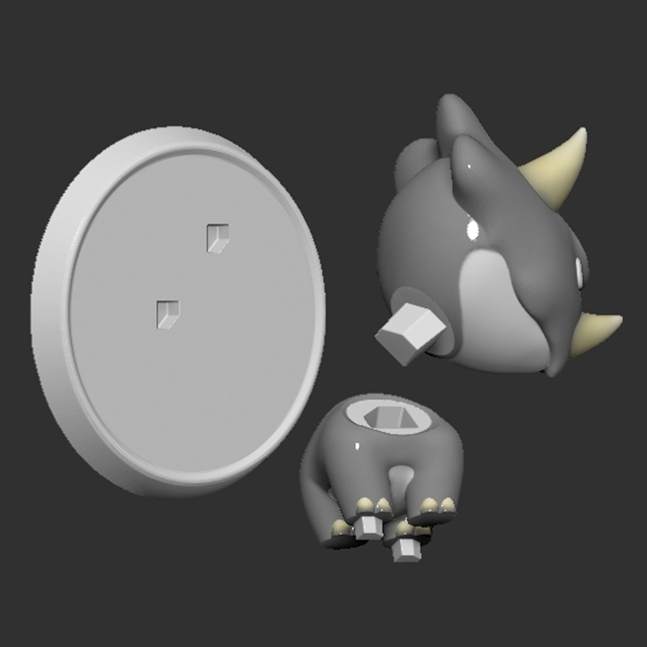 Reznor Mario Boss Based Closed Mouth 3D print model_2