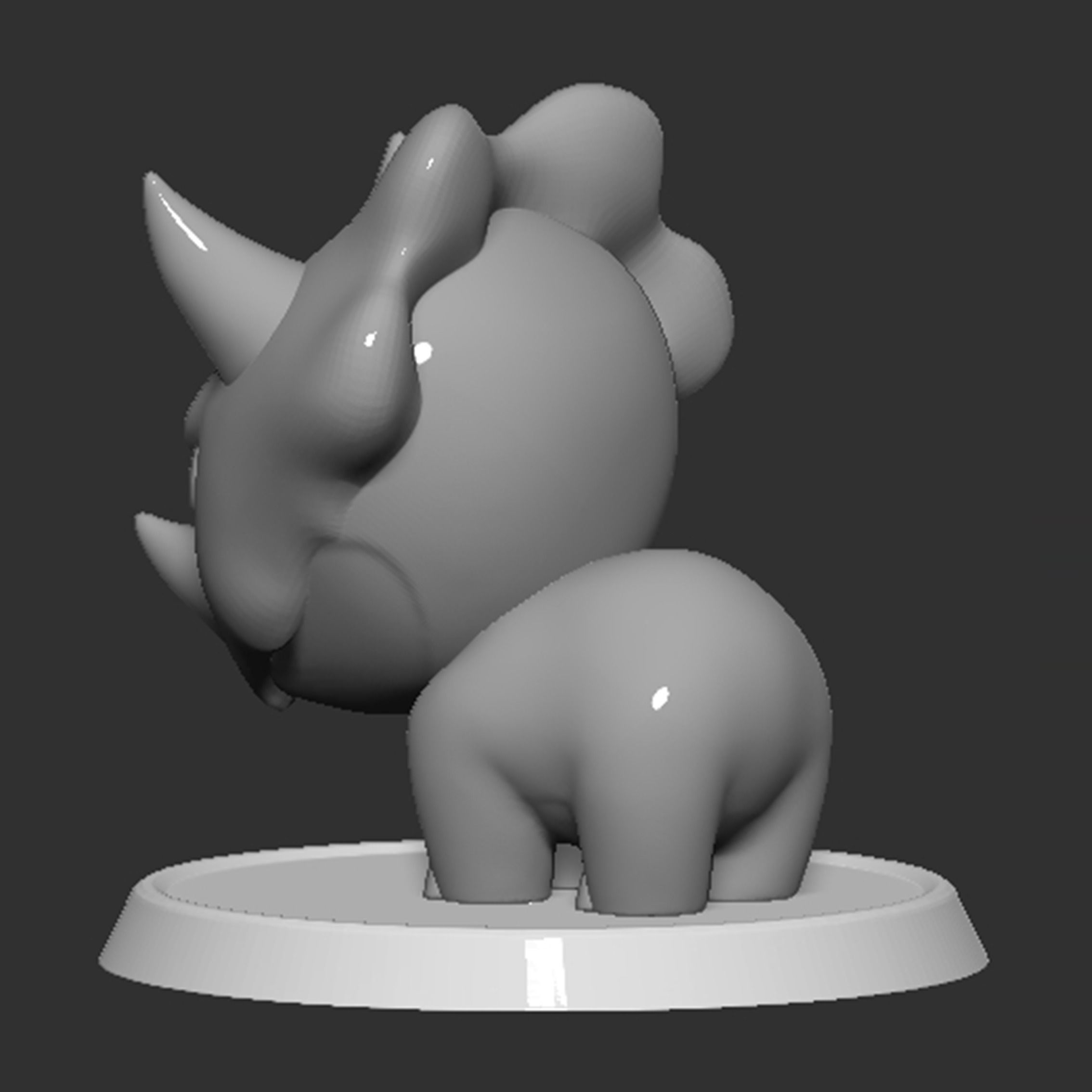 Reznor Mario Boss Based Closed Mouth 3D print model_9