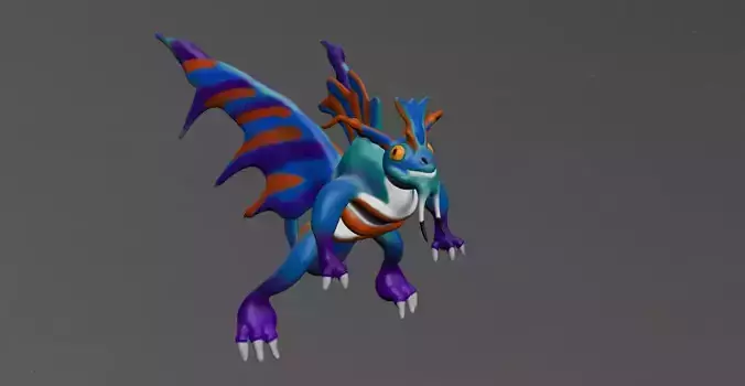 Butterfly orange dragon flying in air