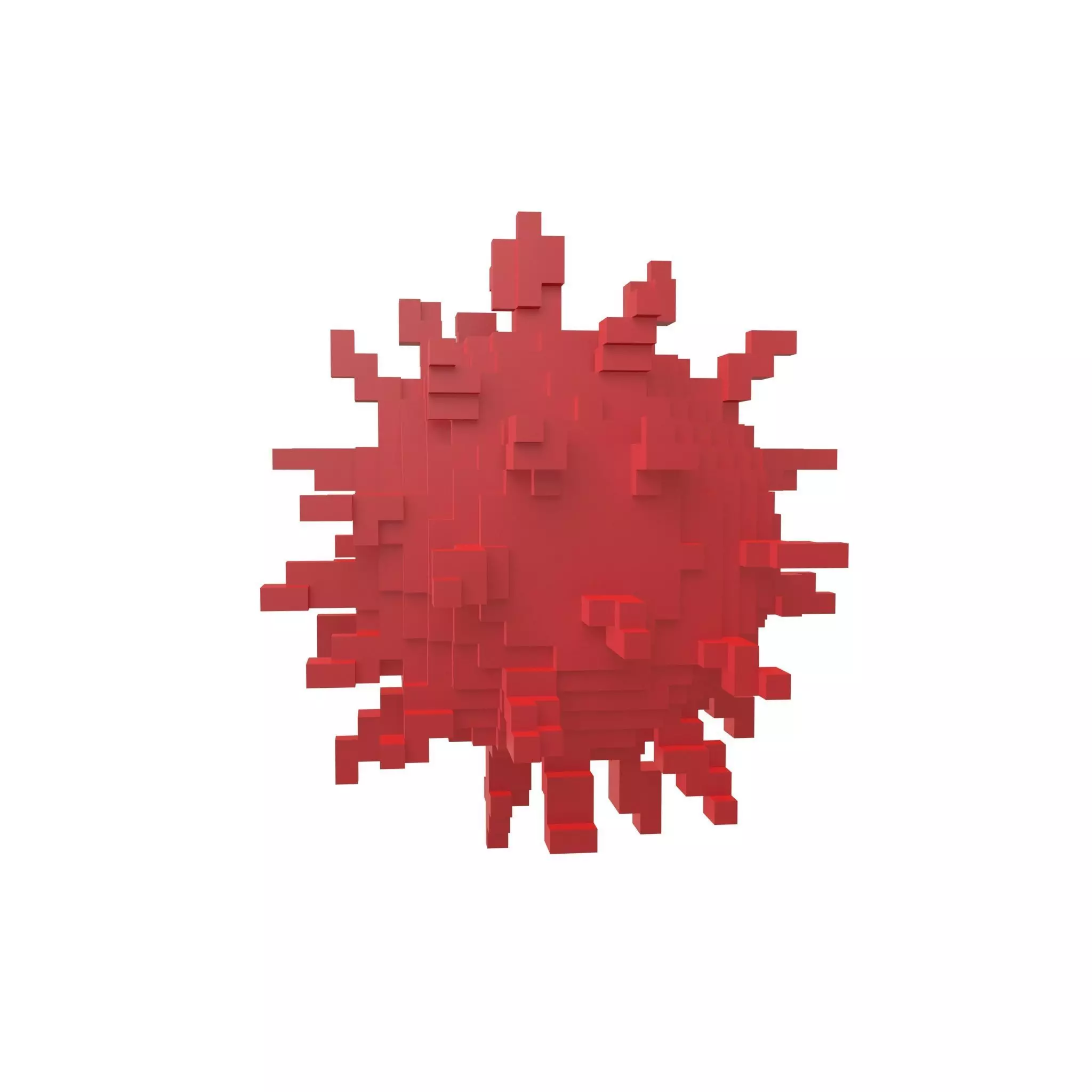 Voxel Virus v1 002 Low-poly 3D model_0