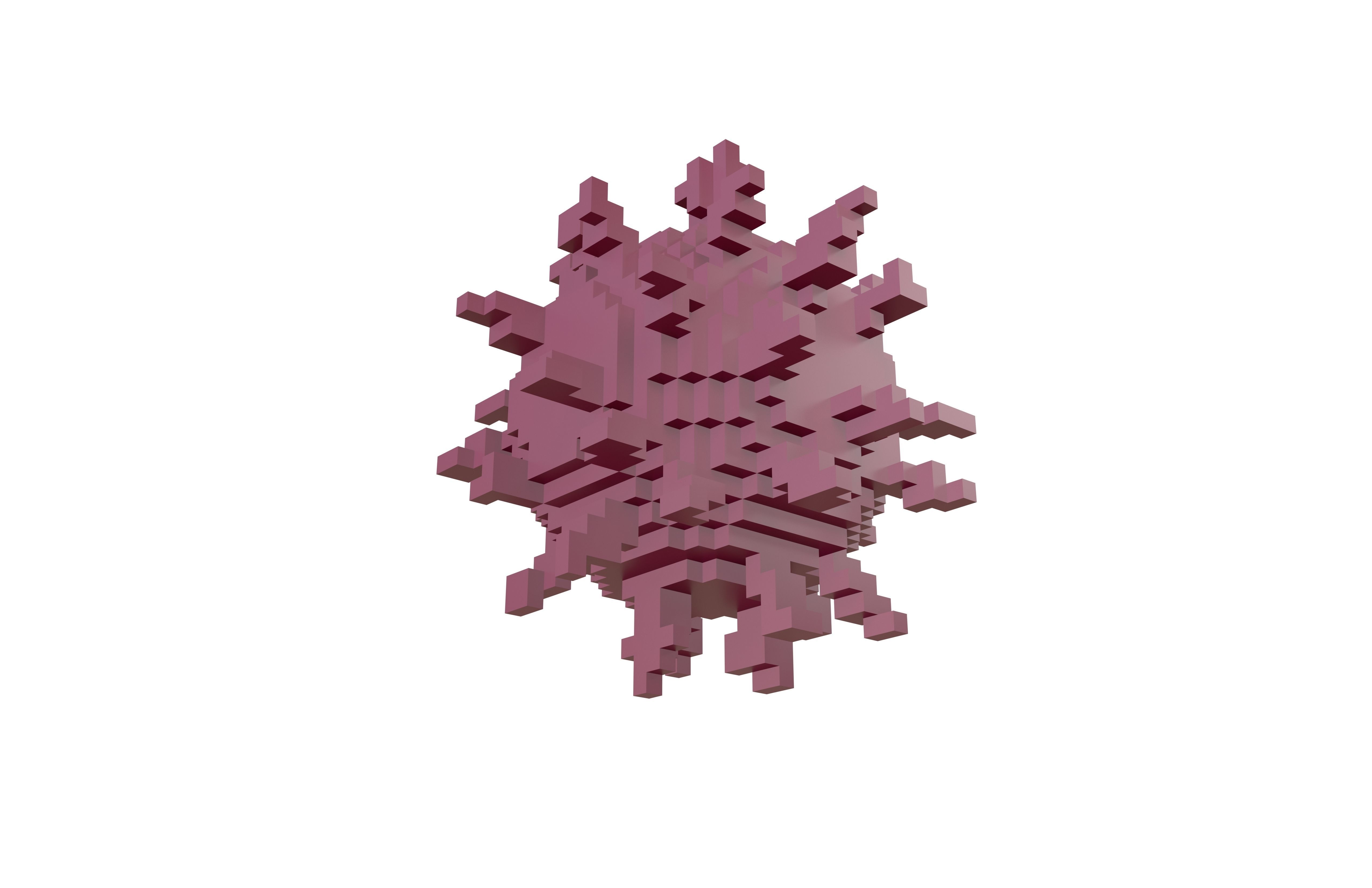 Voxel Virus v1 003 Low-poly 3D model_2
