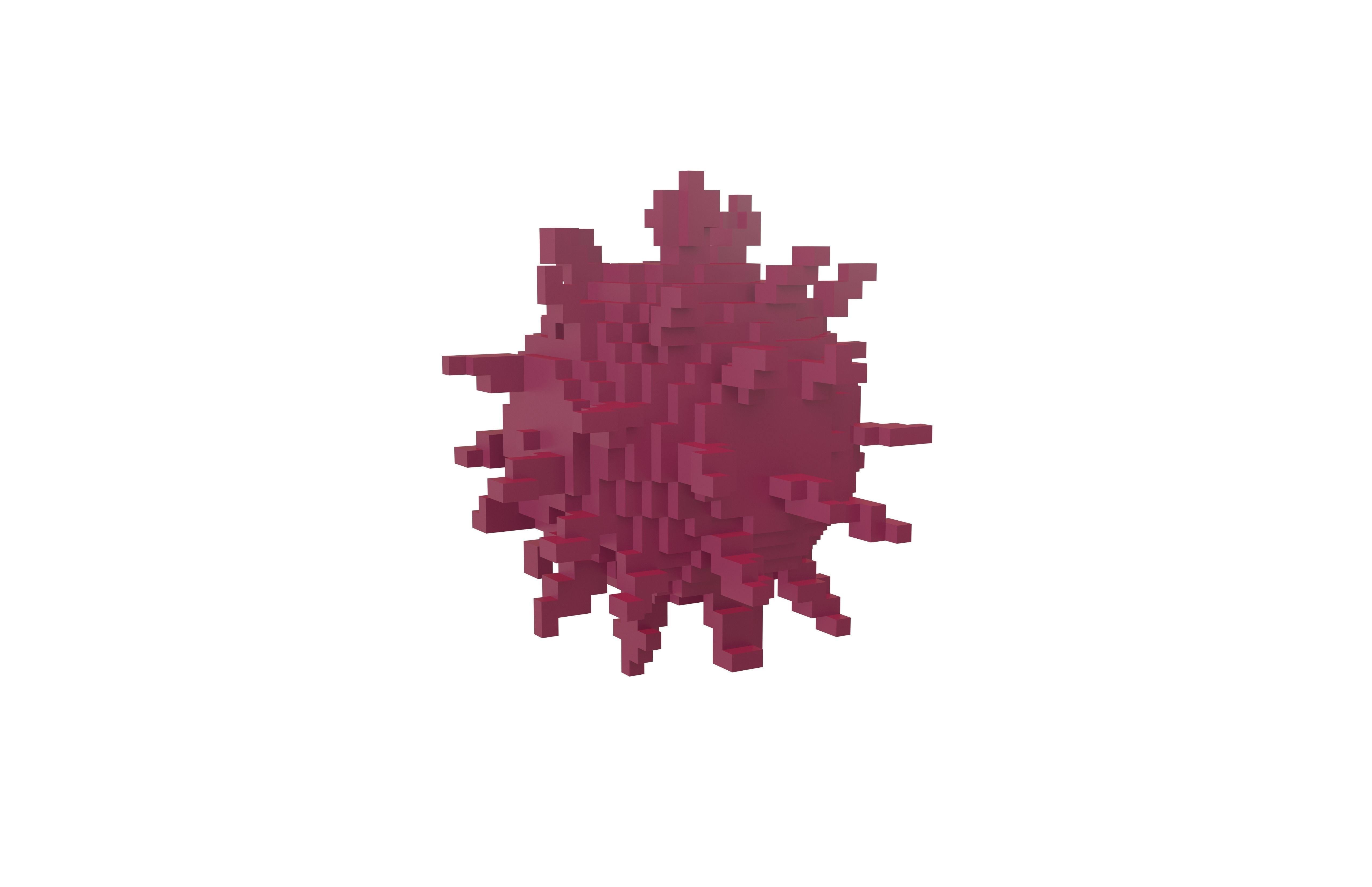 Voxel Virus v1 003 Low-poly 3D model_3
