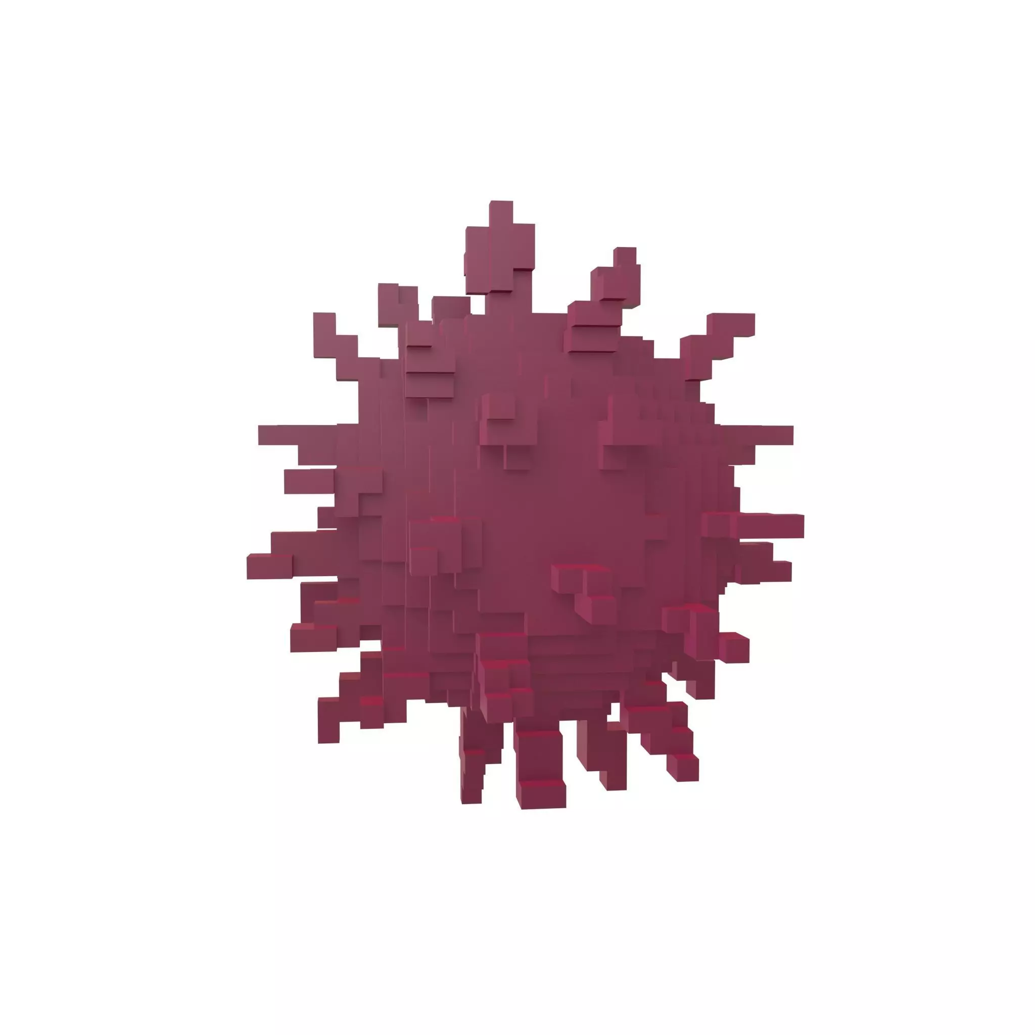 Voxel Virus v1 003 Low-poly 3D model_0