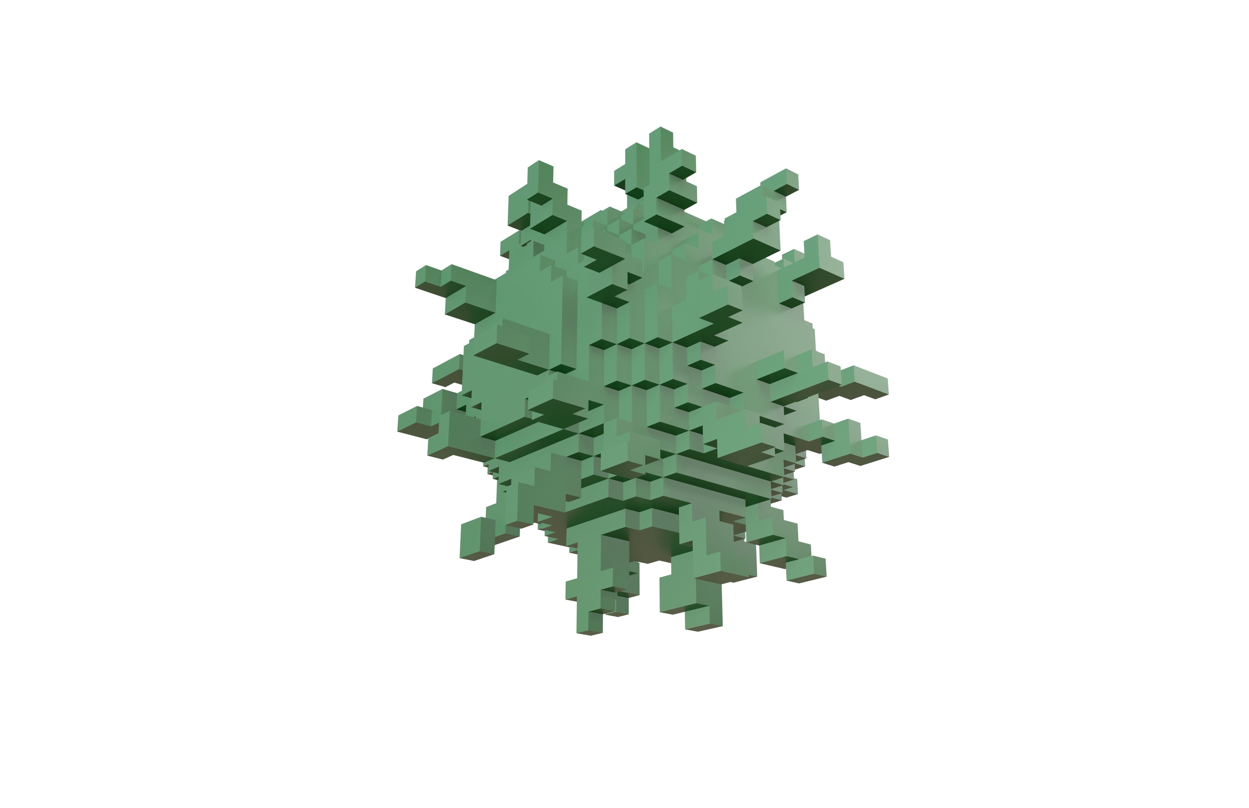 Voxel Virus v1 005 Low-poly 3D model_3