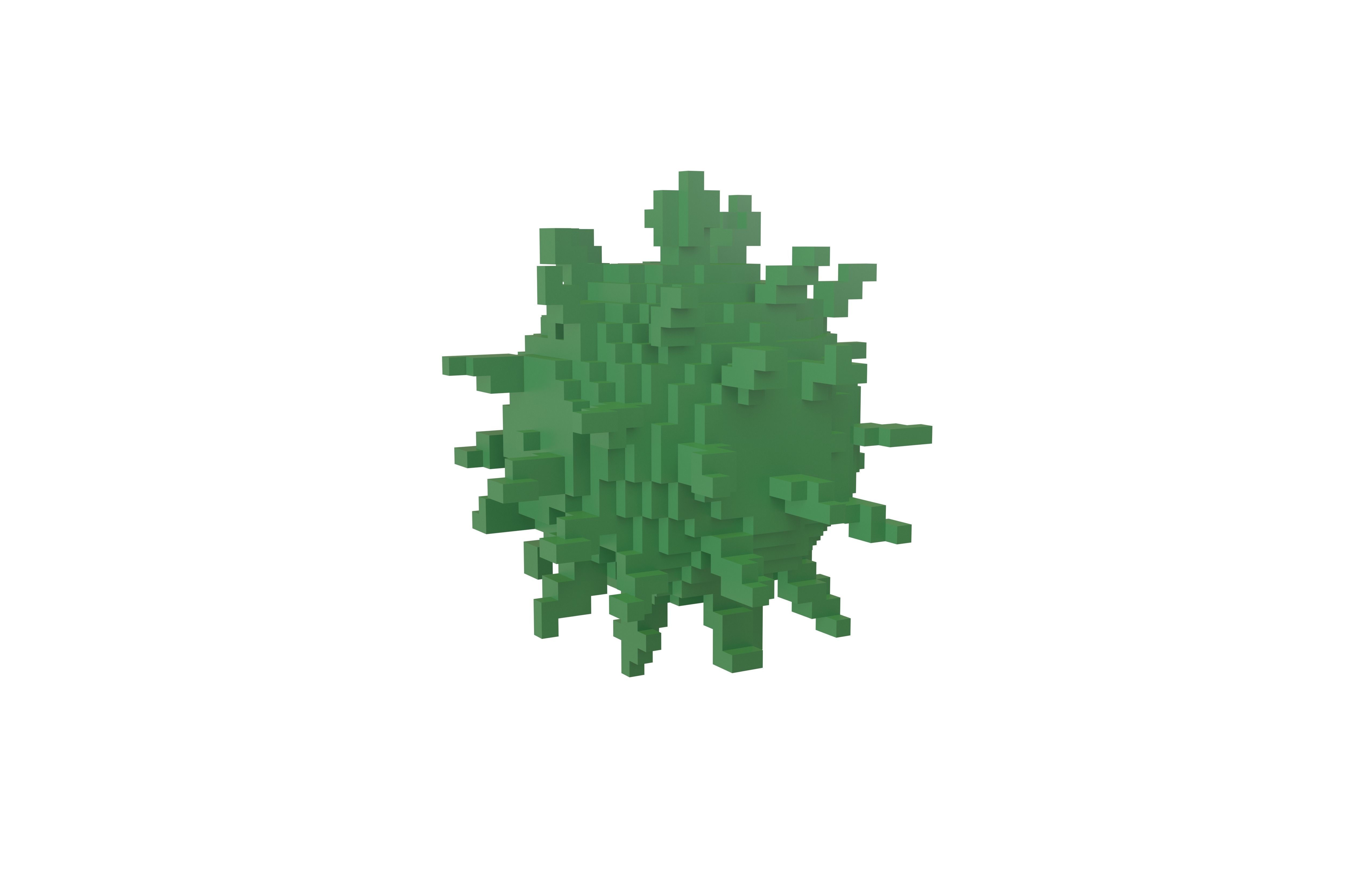Voxel Virus v1 005 Low-poly 3D model_1