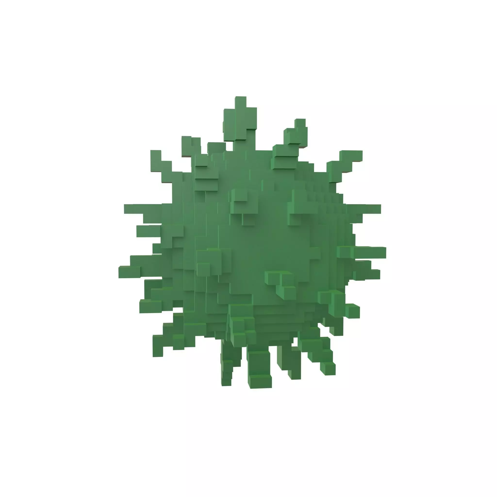Voxel Virus v1 005 Low-poly 3D model_0