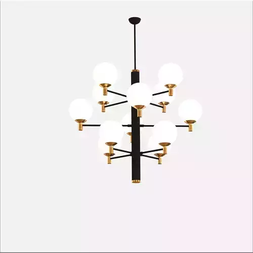 Ideal Kux Copernico SP 12 Nero chandilier 3D model