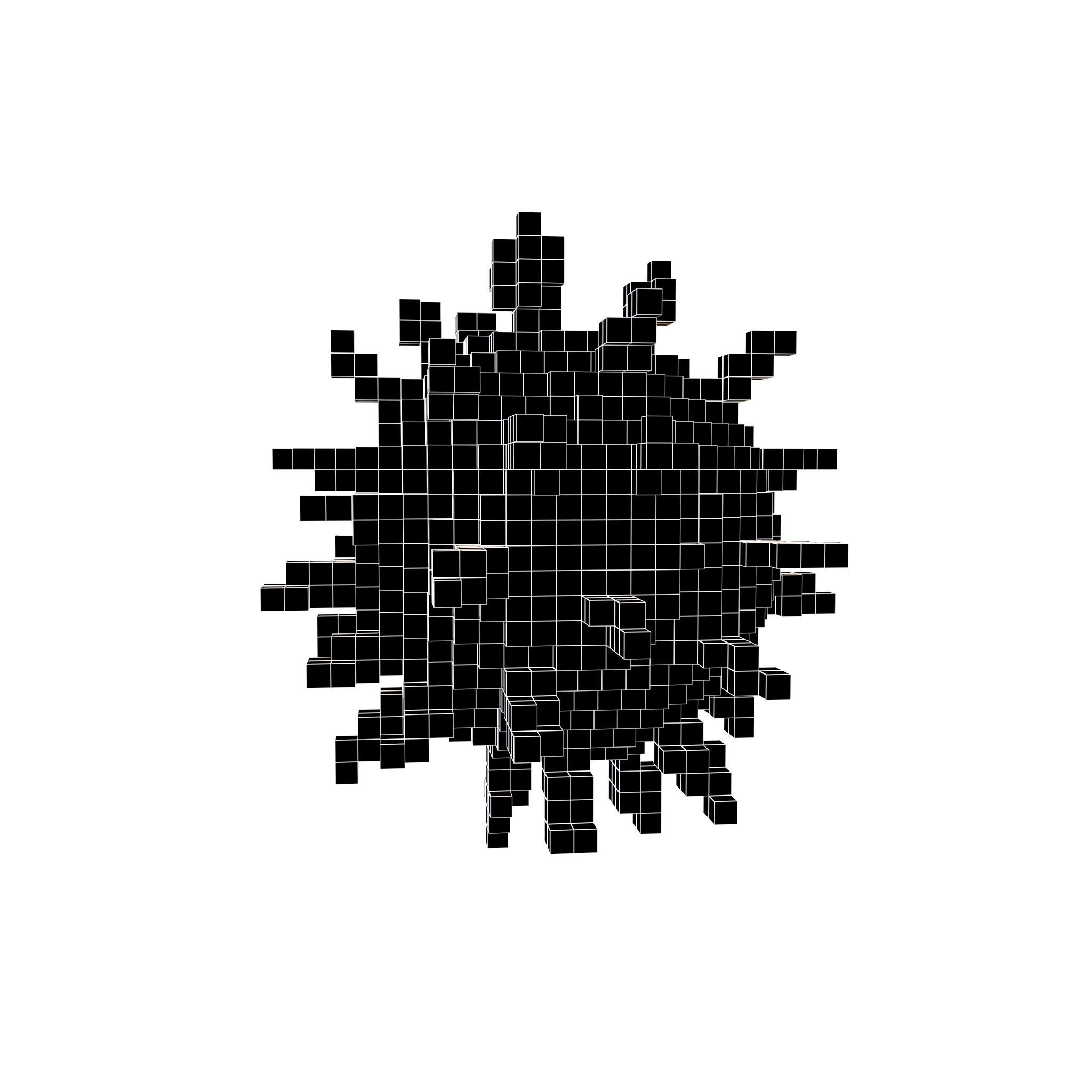 Voxel Virus v1 006 Low-poly 3D model_6