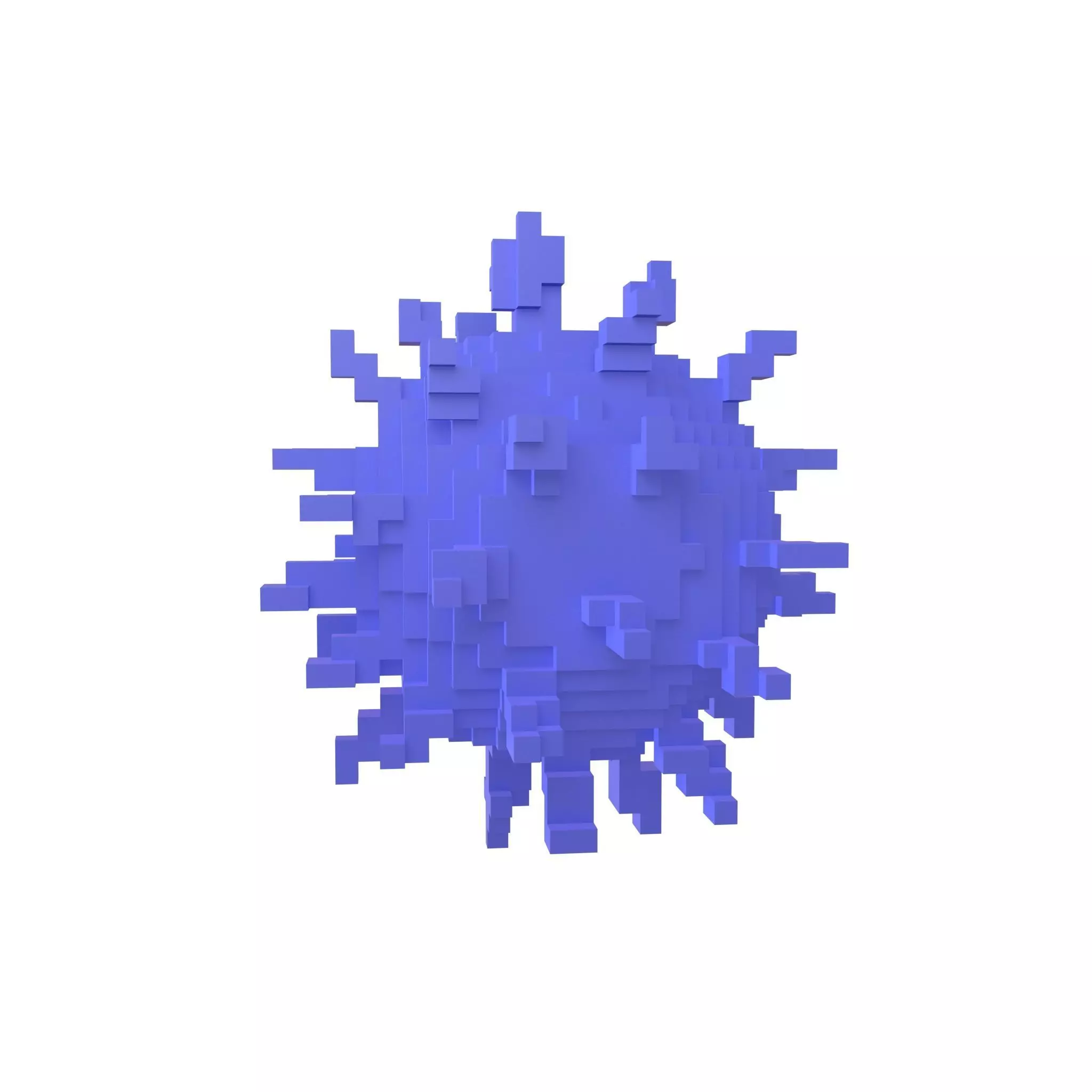 Voxel Virus v1 006 Low-poly 3D model_0