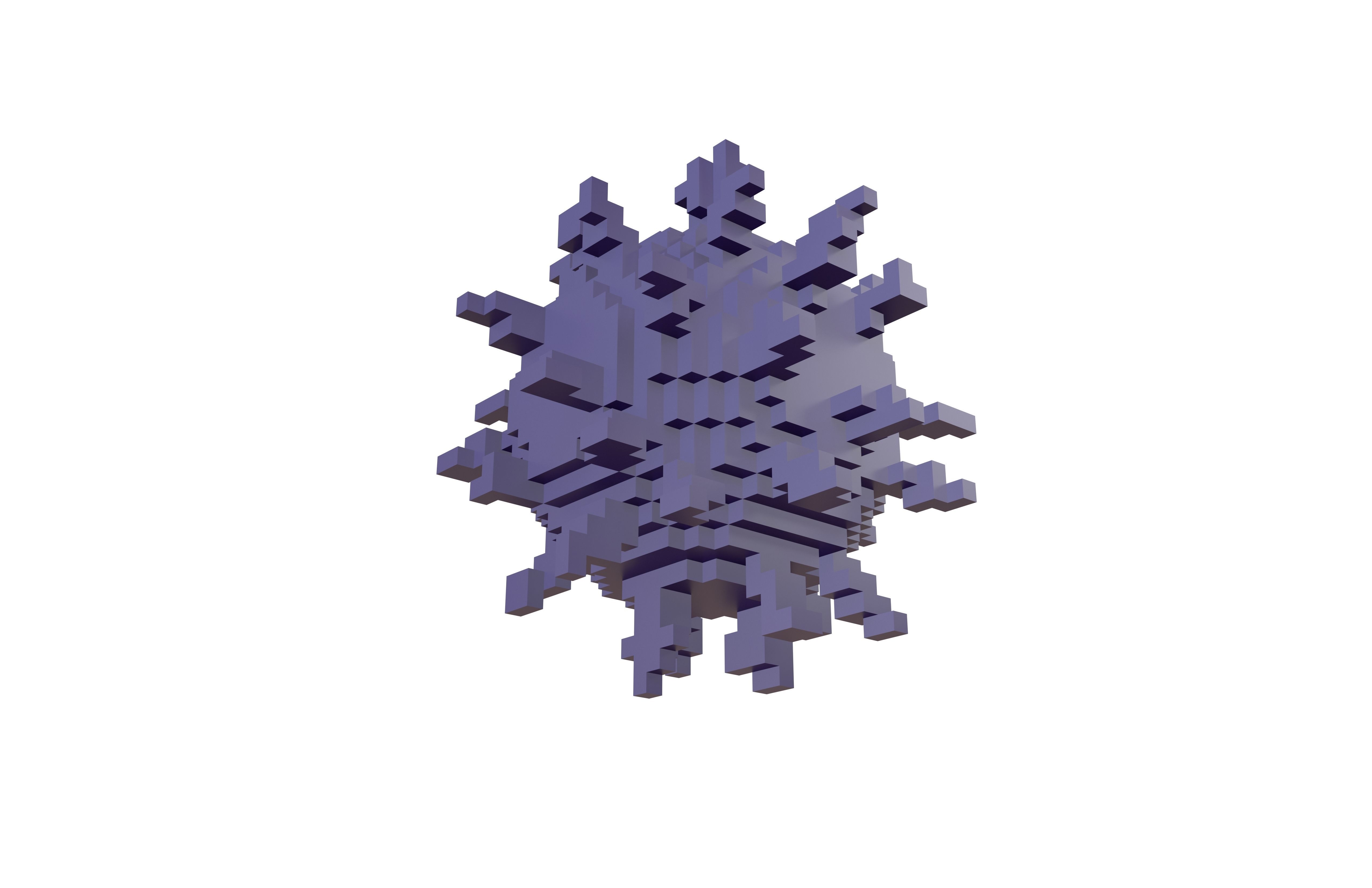 Voxel Virus v1 007 Low-poly 3D model_1