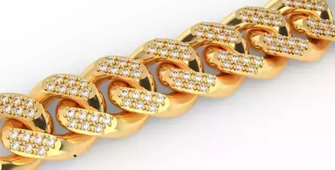 Iced Out Cuban Link Free 3D print model