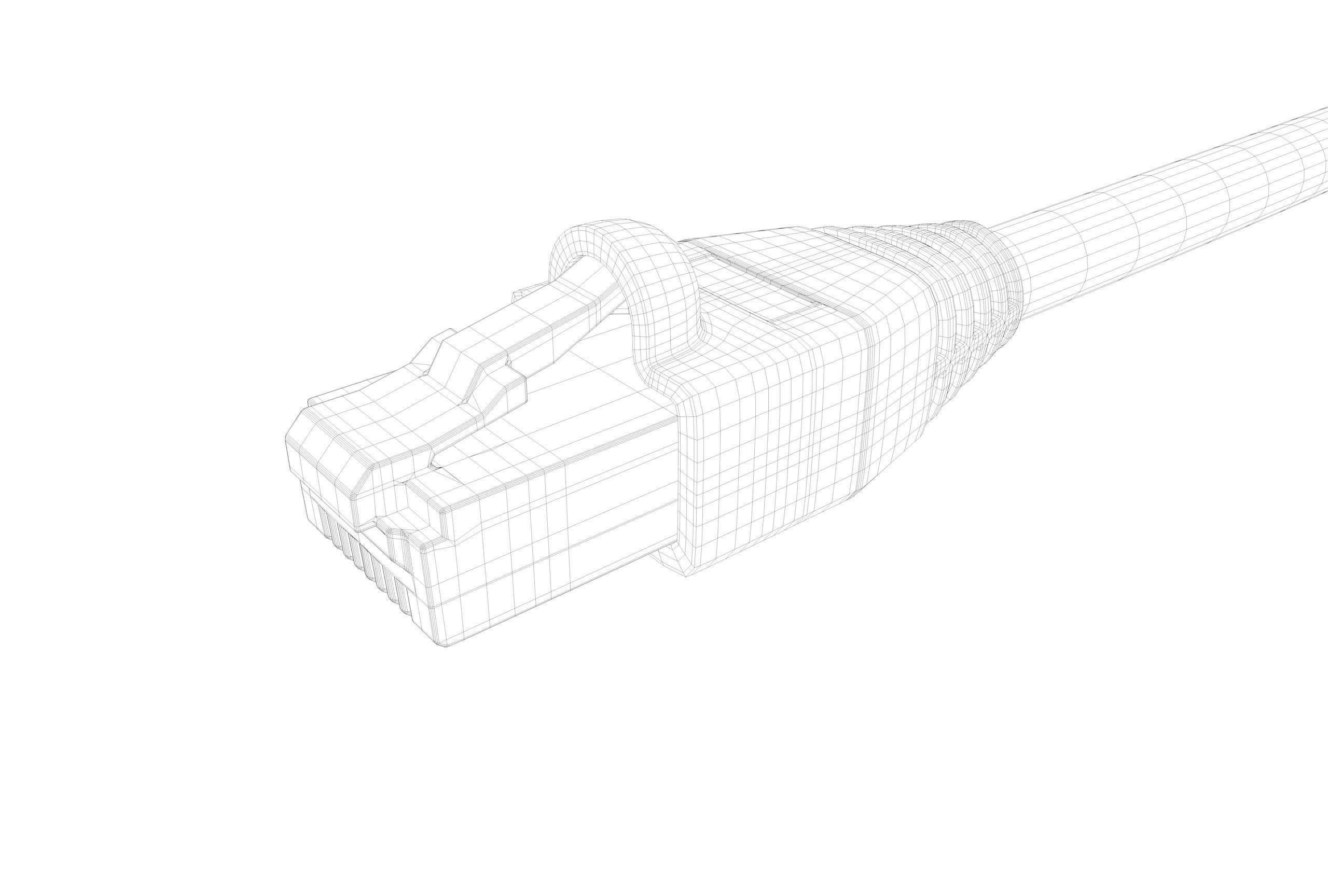 RJ45 UTP Ethernet Cable detailed 3D model_5