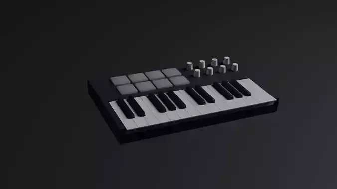midi keyboard Free 3D model