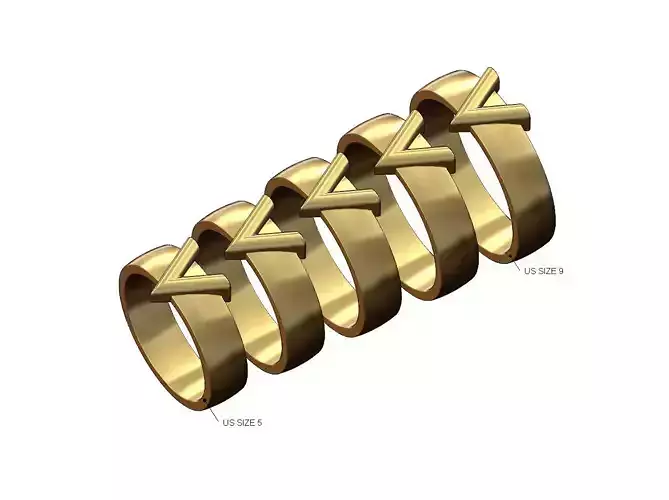 V cigar band US sizes 5to9