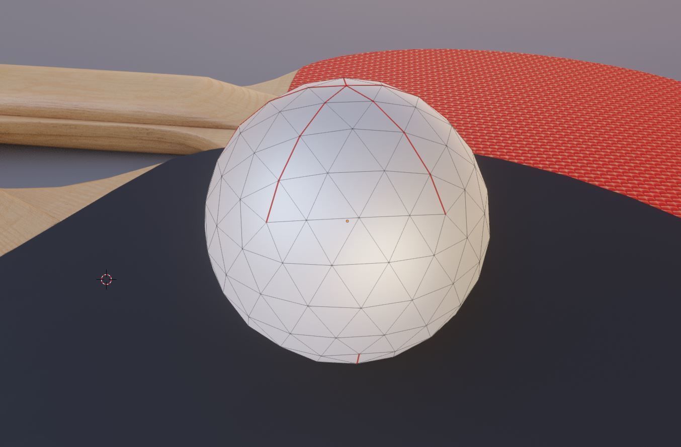 Ping Pong Table 1 with Table Tennis Racket and Ball 3D Model Collection_5