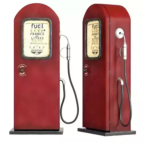Californie metal petrol pump unit in red W 51cm