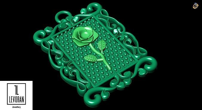 Rose necklace stl file 3D print model