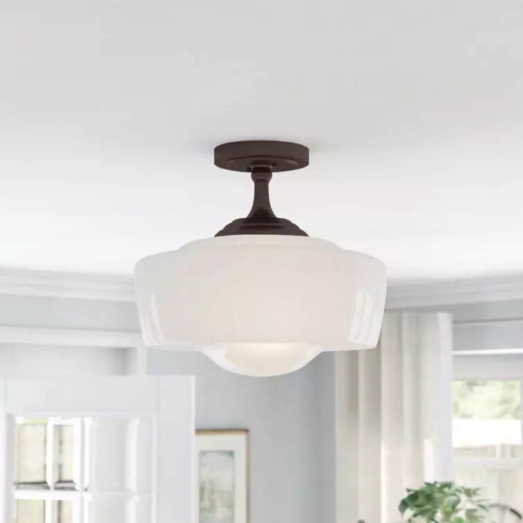 Belby Light Schoolhouse Semi Flush Mount - 2 Colour 3D model_0