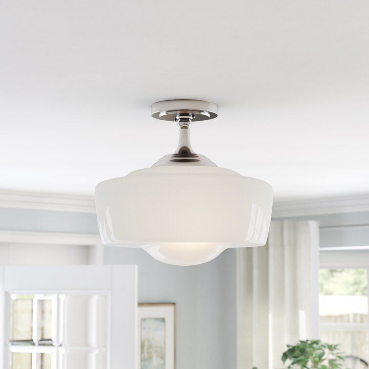 Belby Light Schoolhouse Semi Flush Mount - 2 Colour 3D model_1