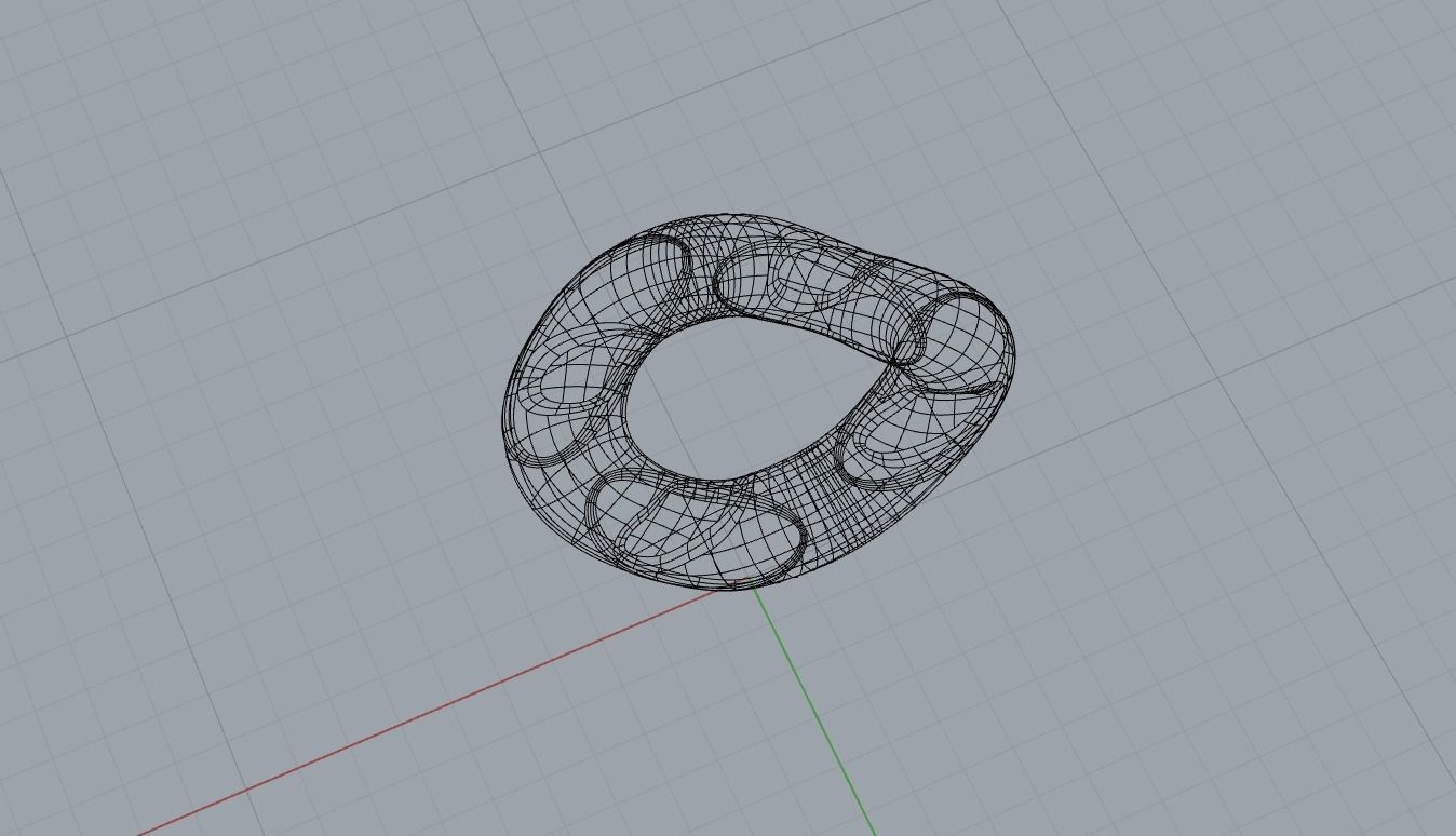 Cuban chain ring 3D print model_5