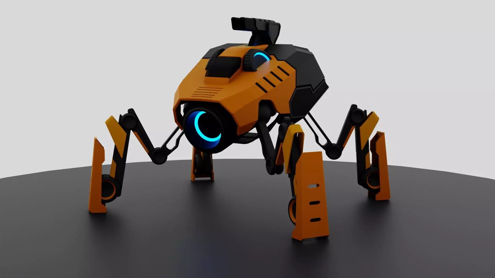Spider Robot 3D Full Rigged Animated Low-poly 3D model_0