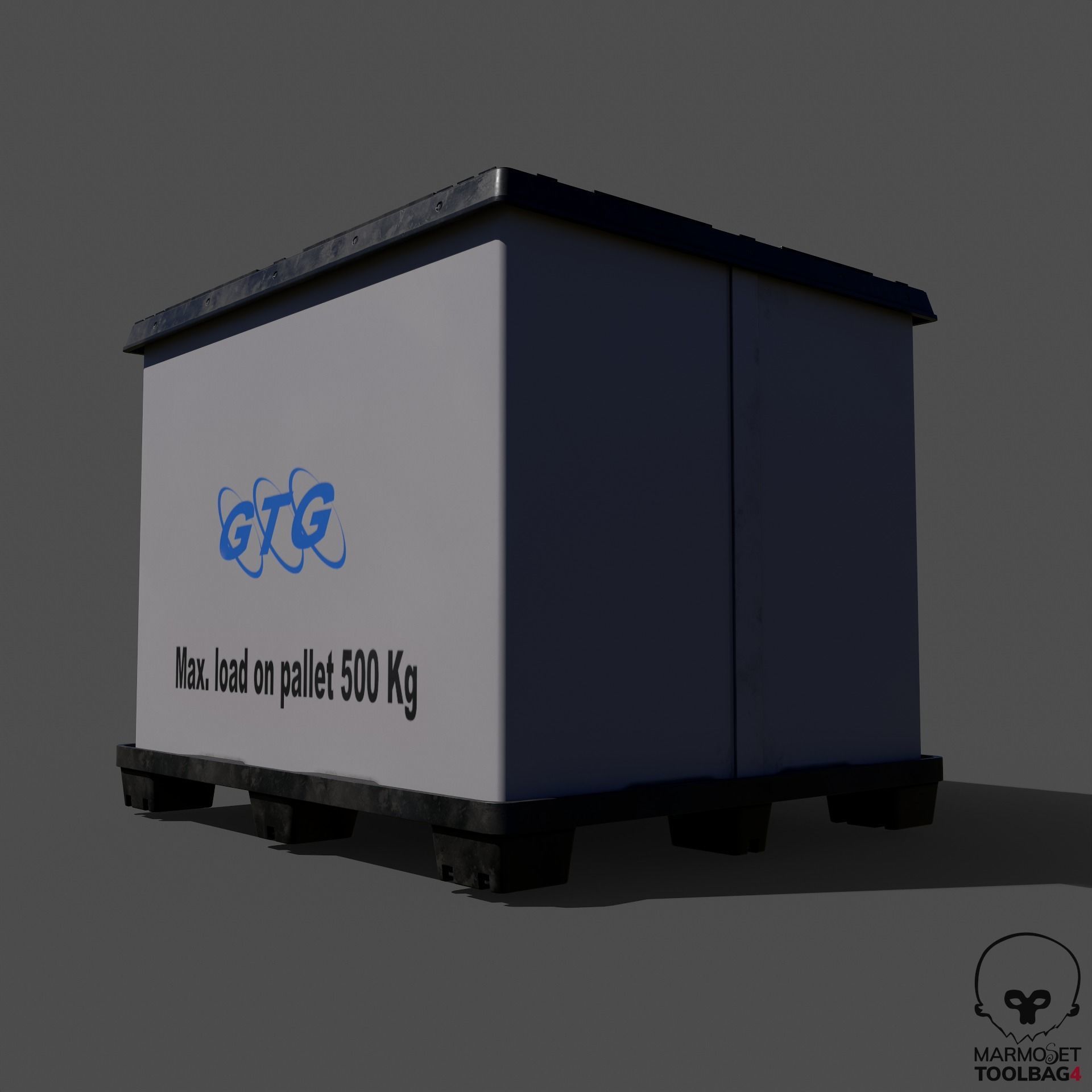 Modular Pallet Low-poly 3D model_3
