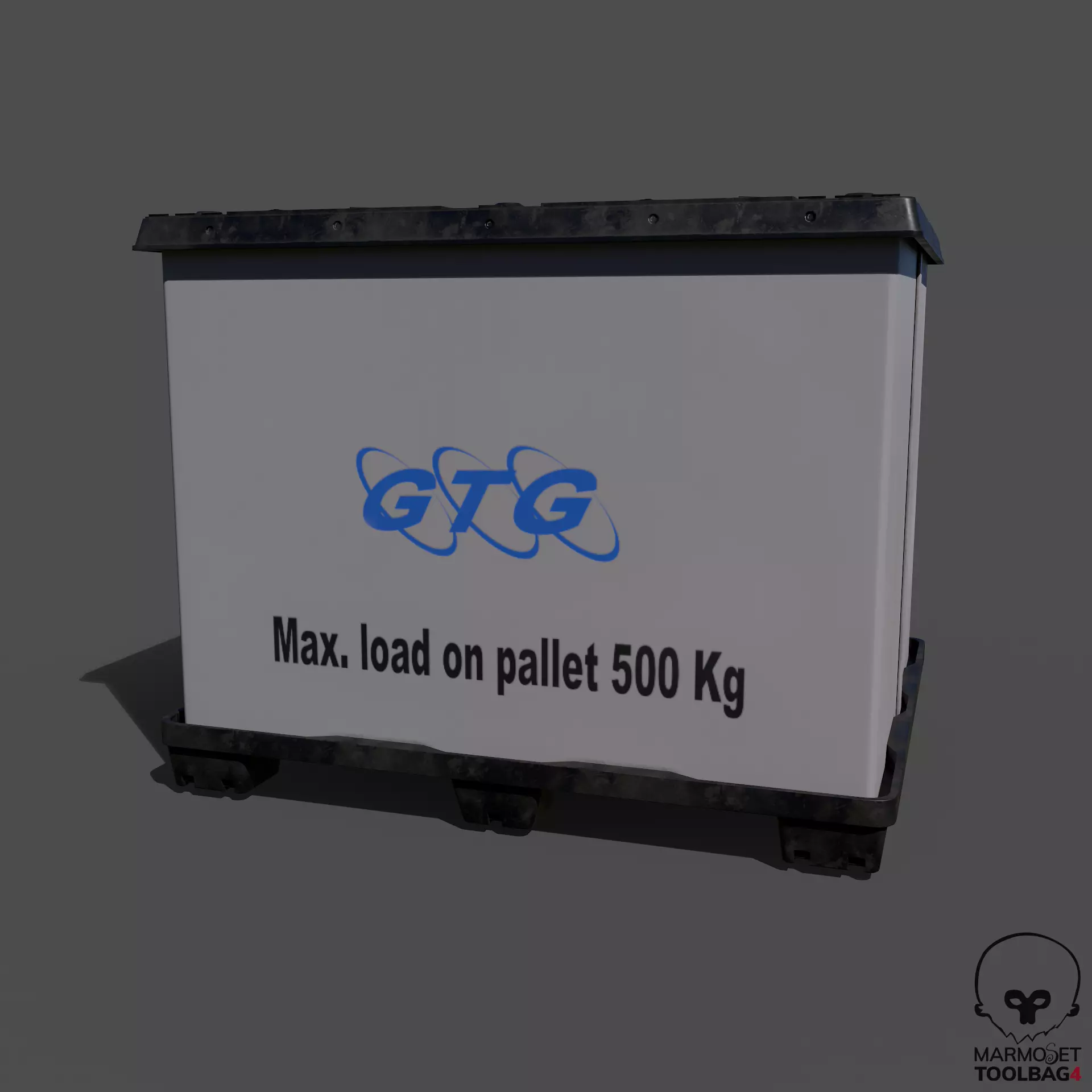 Modular Pallet Low-poly 3D model_0