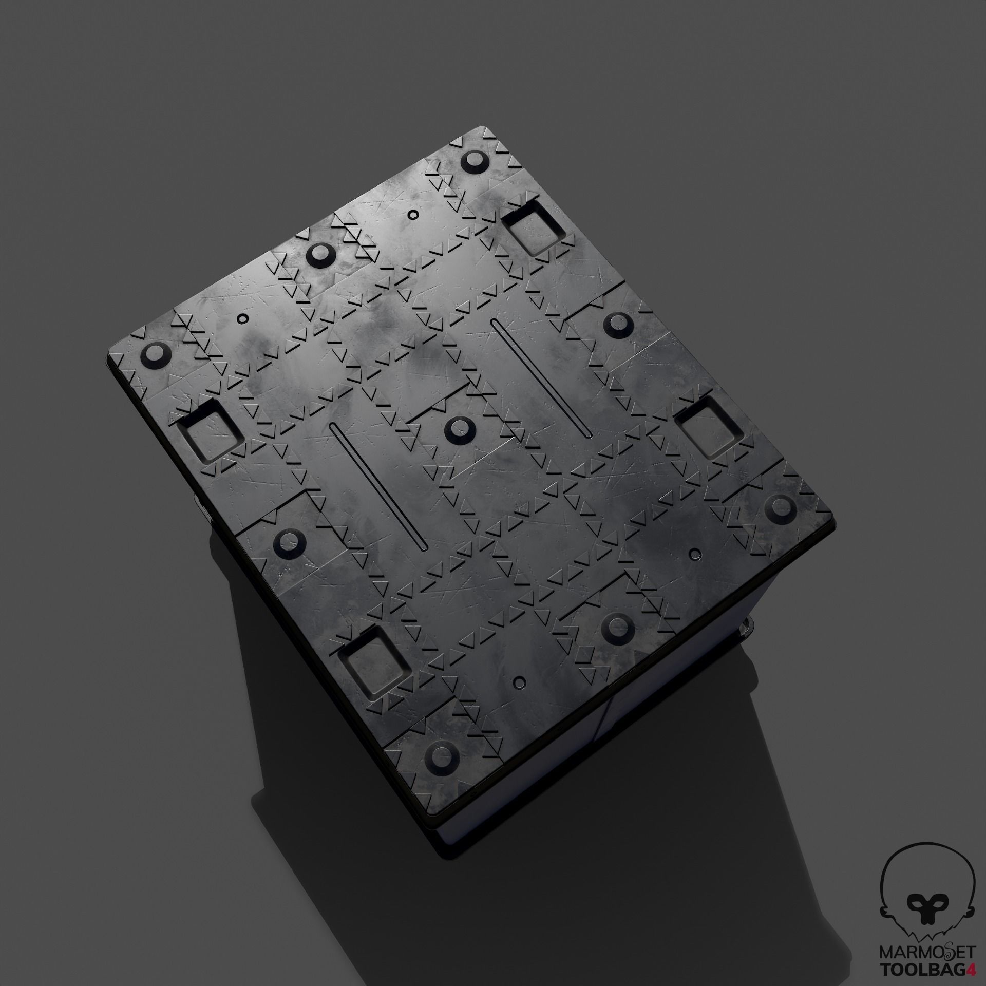 Modular Pallet Low-poly 3D model_2