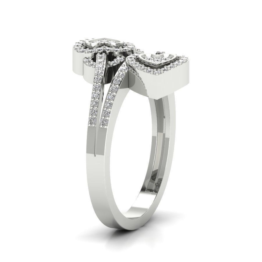 Solitaire Engagement Heart Ring 3D print model_6