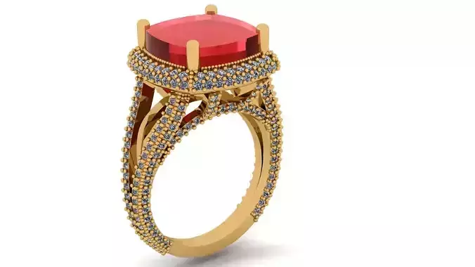 Solitaire ring stl file 3D print model