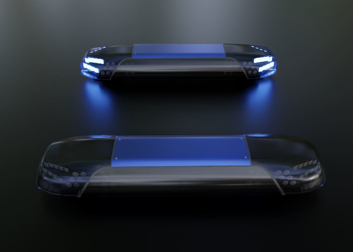 Animated DBS 4000 BE Lightbar Low-poly 3D model_12