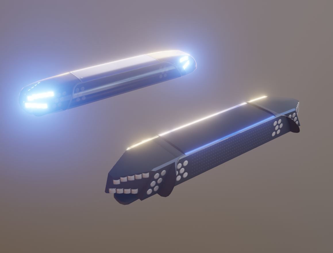 Animated DBS 4000 BE Lightbar Low-poly 3D model_4