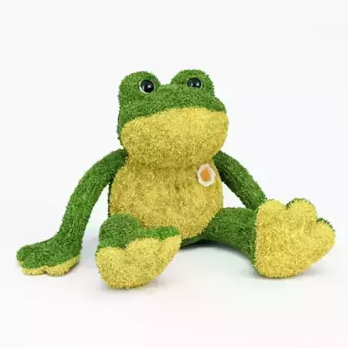 Plush Stuffed Frog 3D model