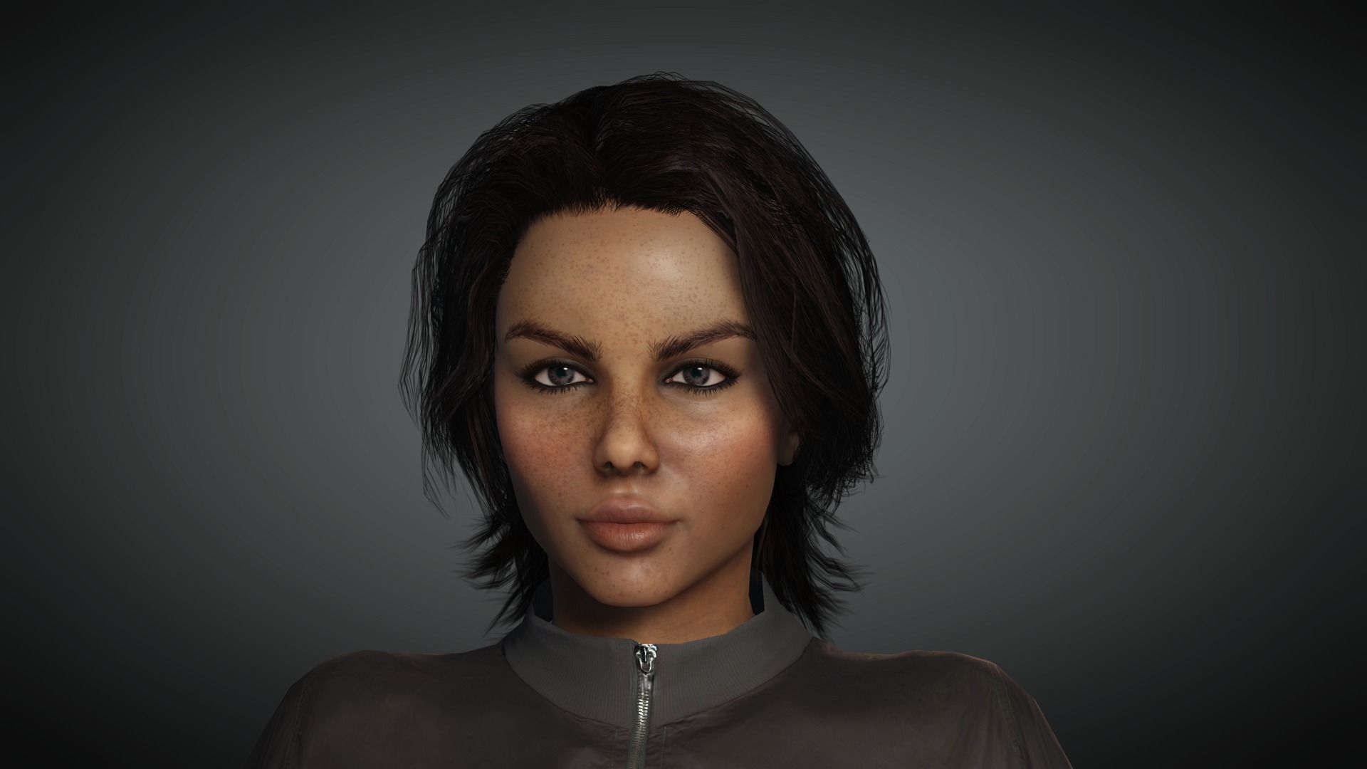 AAA Realistic Female Character 26 Low-poly 3D model_19