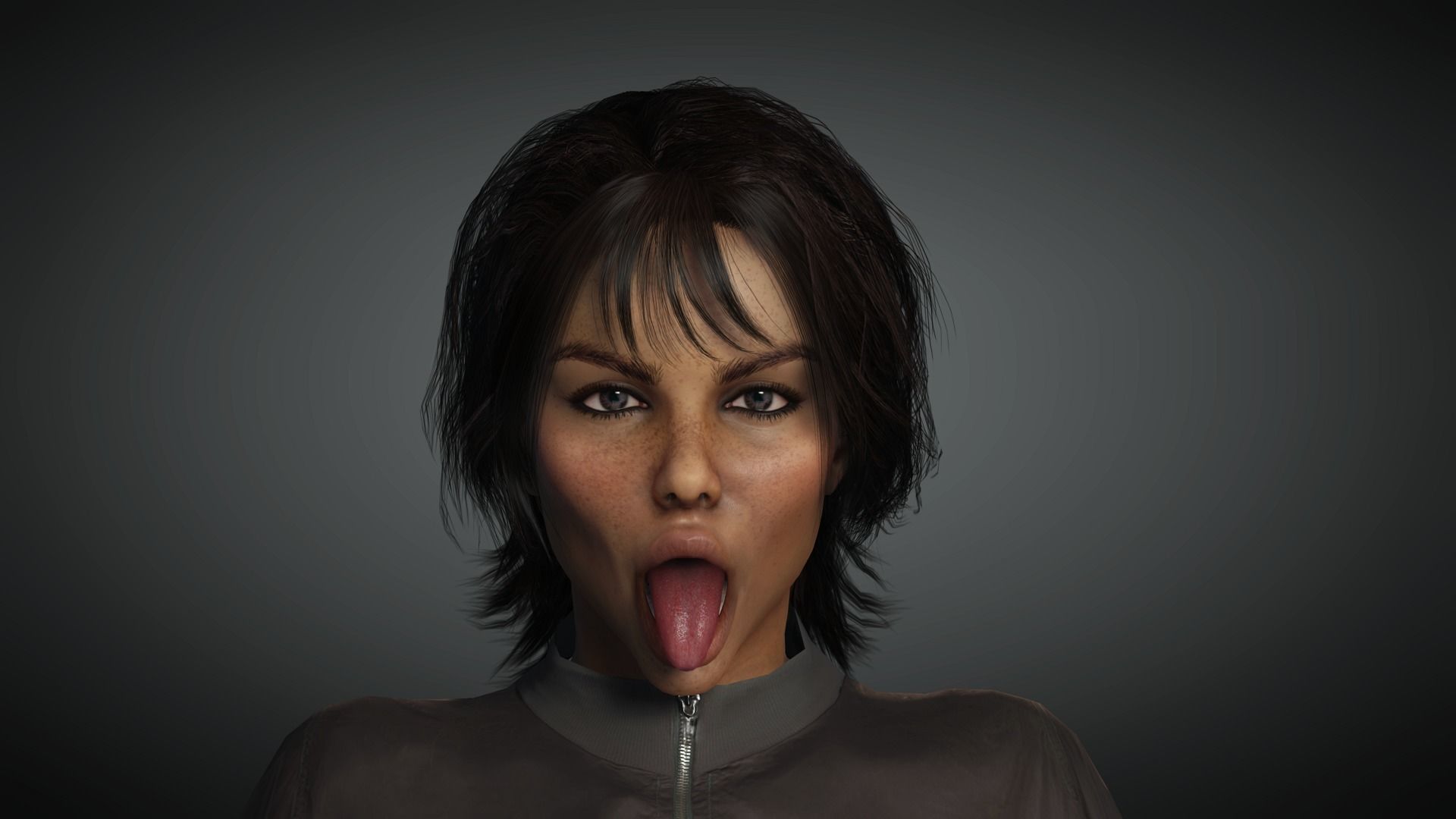 AAA Realistic Female Character 26 Low-poly 3D model_17