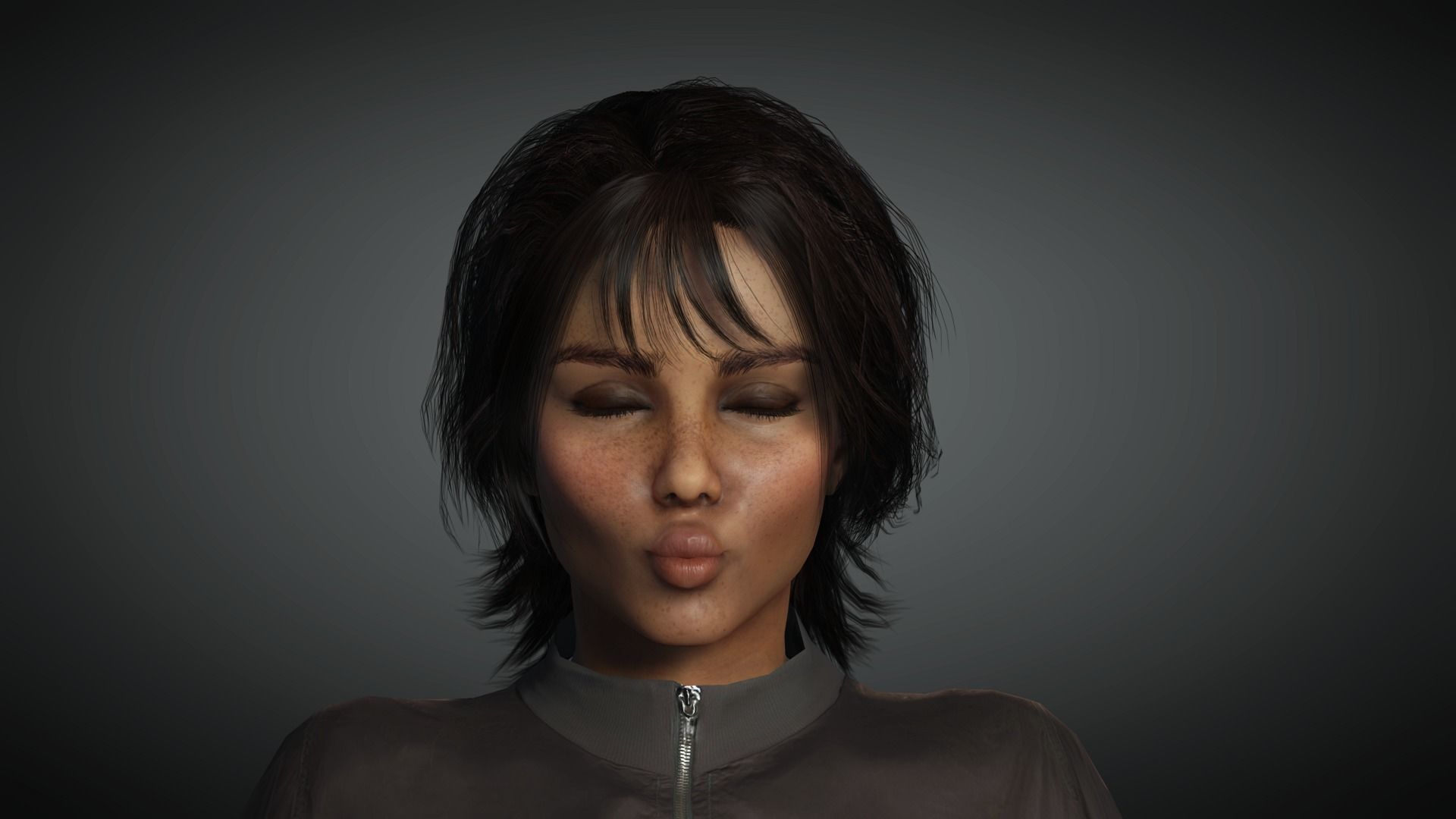 AAA Realistic Female Character 26 Low-poly 3D model_16