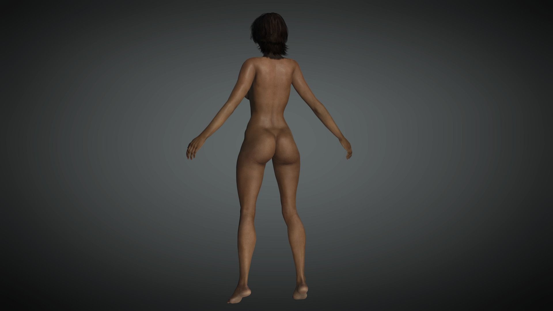AAA Realistic Female Character 26 Low-poly 3D model_11