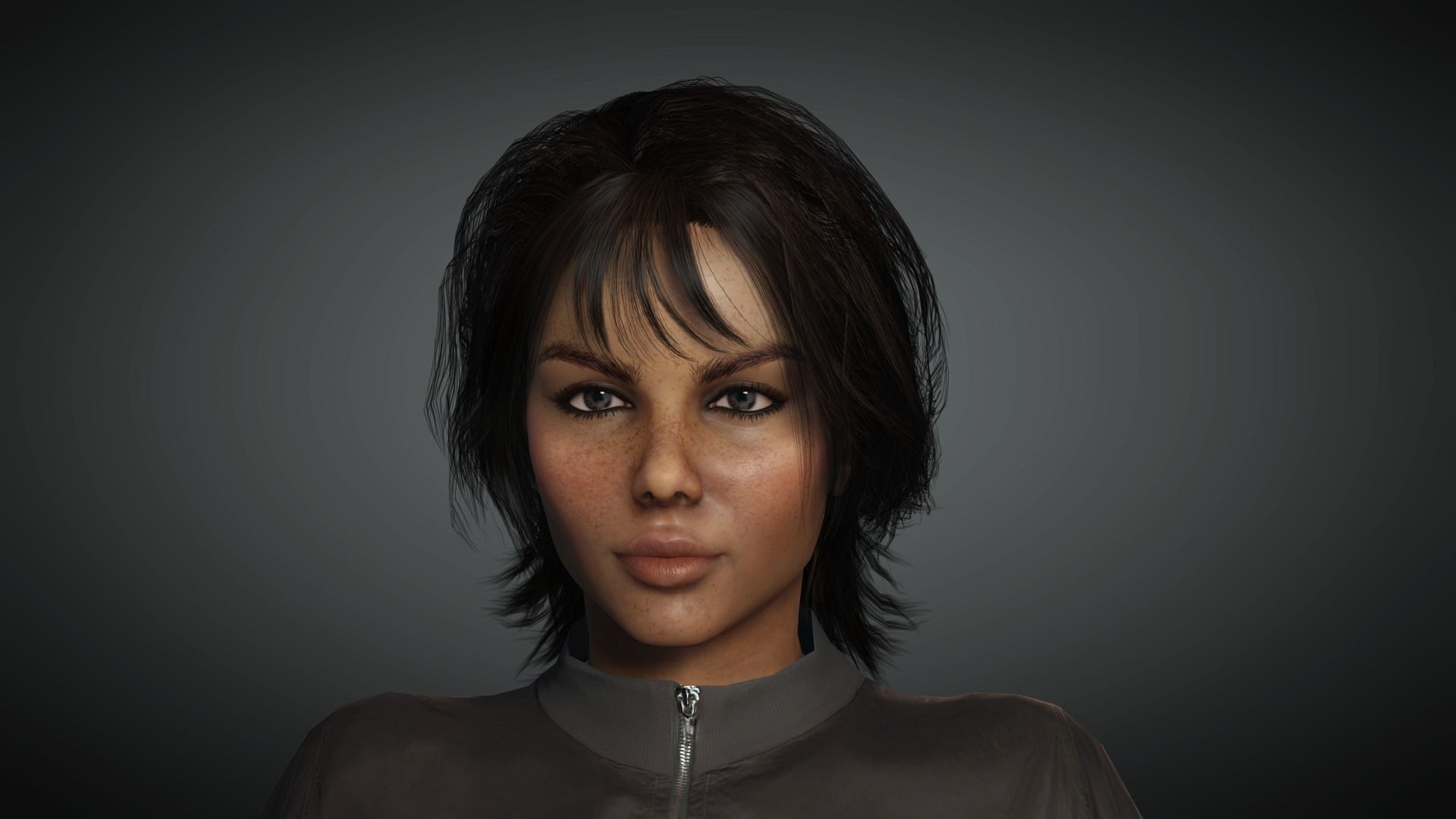 AAA Realistic Female Character 26 Low-poly 3D model_18